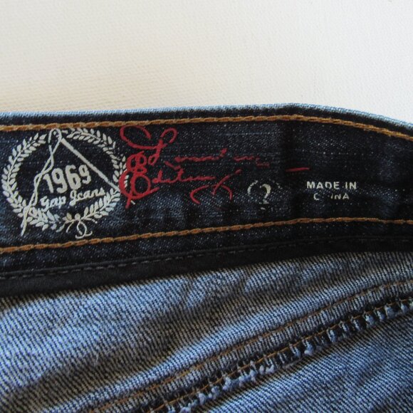 1969 Gap Jeans Womens Classic Dark Wash Denim Blue Jeans Mini Skirt Size 2 - Picture 4 of 6